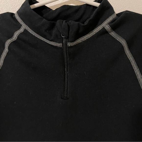 REI Quarter-Zip Tech Shirt Black Long Sleeve Base Layer. Size Medium - Picture 3 of 8